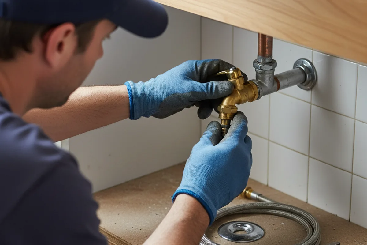 Shutoff valve and fitting work during Emergency Plumbing in Randleman